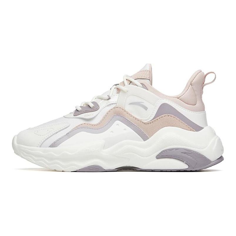 Anta Life Collection MIX4.0 Slip Resistant Abrasion Resistant Low top Chunky Sneakers Women's White Pink 122218812-5