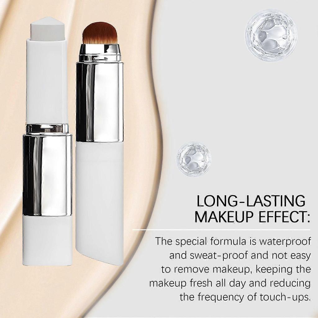 Amz Ivory White Two-In-One Color-Changing Foundation Stick Lightweight Moisturizing And Skin-Nourishing Matte Clear And Natural Makeup Foundation Stic