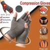 1 Pair Compression Gloves Relieve Aches Half Finger Gloves Warm Wrist Brace Support