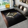3D Freemason Masonic Illuminati Ring Area Rug,All Seeing Eye Carpet Rug for Living Room Bedroom Doormat Decor,Non-slip Floor Mat
