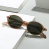 Men Oval Retro Small Shauna Rivets Sunglasses Fashion Women Dark Green Sun Glasses