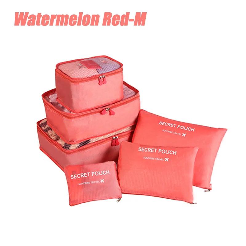 6 шт. Набор дорожных сумок для хранения, набор для упаковки чемоданов, чехлы для хранения, портативный органайзер для багажа, складной органайзер для одежды и обуви