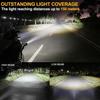 2PC LED Headlight White Hi-Lo Spot Light Driving Fog Lamp Pod ATV Motorcycle SUV