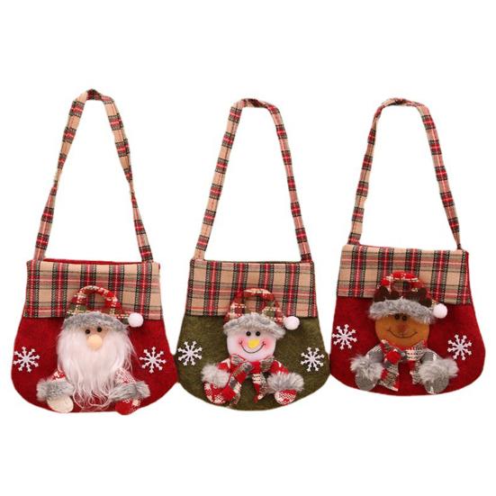 Christmas Candy Bag Exquisite Cartoon Santa Gift Bags Festive Handbag for Party Presents Decorations