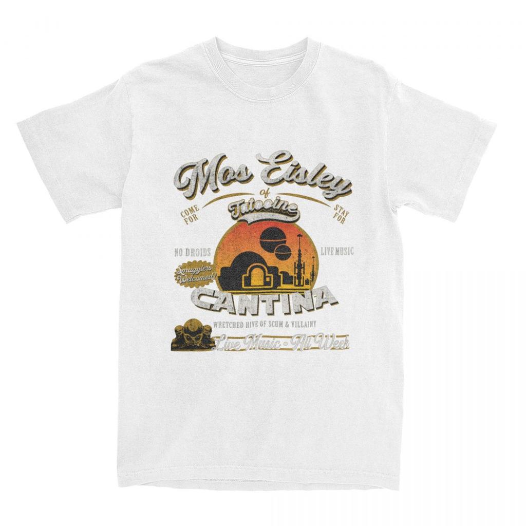 Парные футболки Мос-Эйсли Кантина Татуин Dks T Shirts Галактическая Луна Летняя футболка Винтажный принт Хлопковые топы Большой размер 6XL