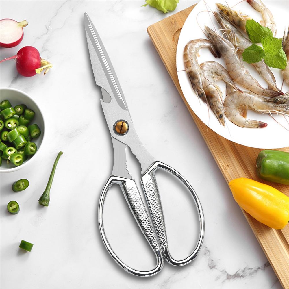 Turwho-Stainless Steel Scissors for Fish Meat Sharp Multifunction Chicken Bone Kitchen Accessories Gadgets5