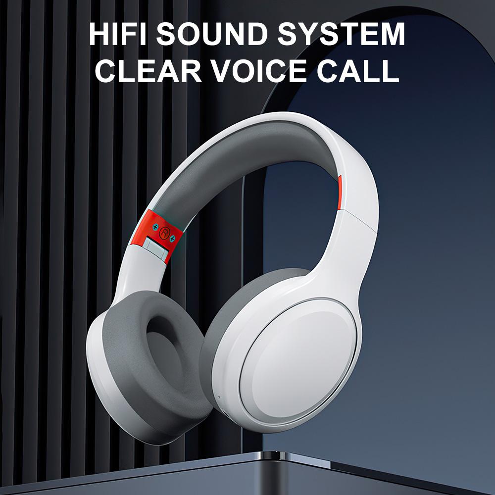 Беспроводные Bluetooth-наушники с шумоподавлением, стереозвуком и функцией HIFI, складные полноразмерные наушники с микрофоном для iPhone, Huawei, XiaoMi