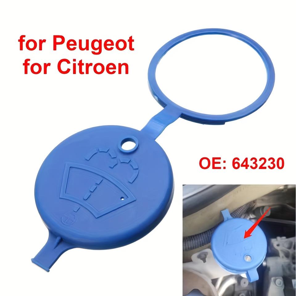 Durable Blue Plastic Windshield Wiper Fluid Reservoir Cap Cover for Peugeot 307 206 408 308 207 Heat-Resistant Vehicle Maintenance