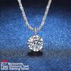 D Color 1/2 Carat VVS Moissanite Pendant Necklace Crown Moissanita Lab Diamond Gem Neck Chian S925 Silver Fine Jewelry