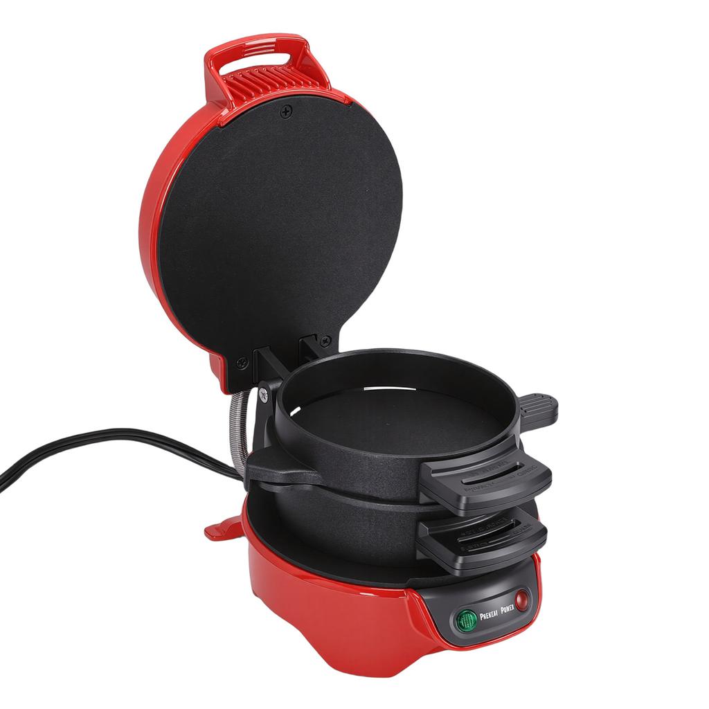 Breakfast Sandwich Maker with Egg Cooker Ring Customize Ingredients for English Muffins Croissants Mini Waffles Red US