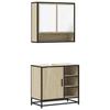 VidaXL Ensemble de meubles de salle de bain 2 pcs chêne sonoma, armoire de rangement, armoire de bain, meuble de toilette 3300936