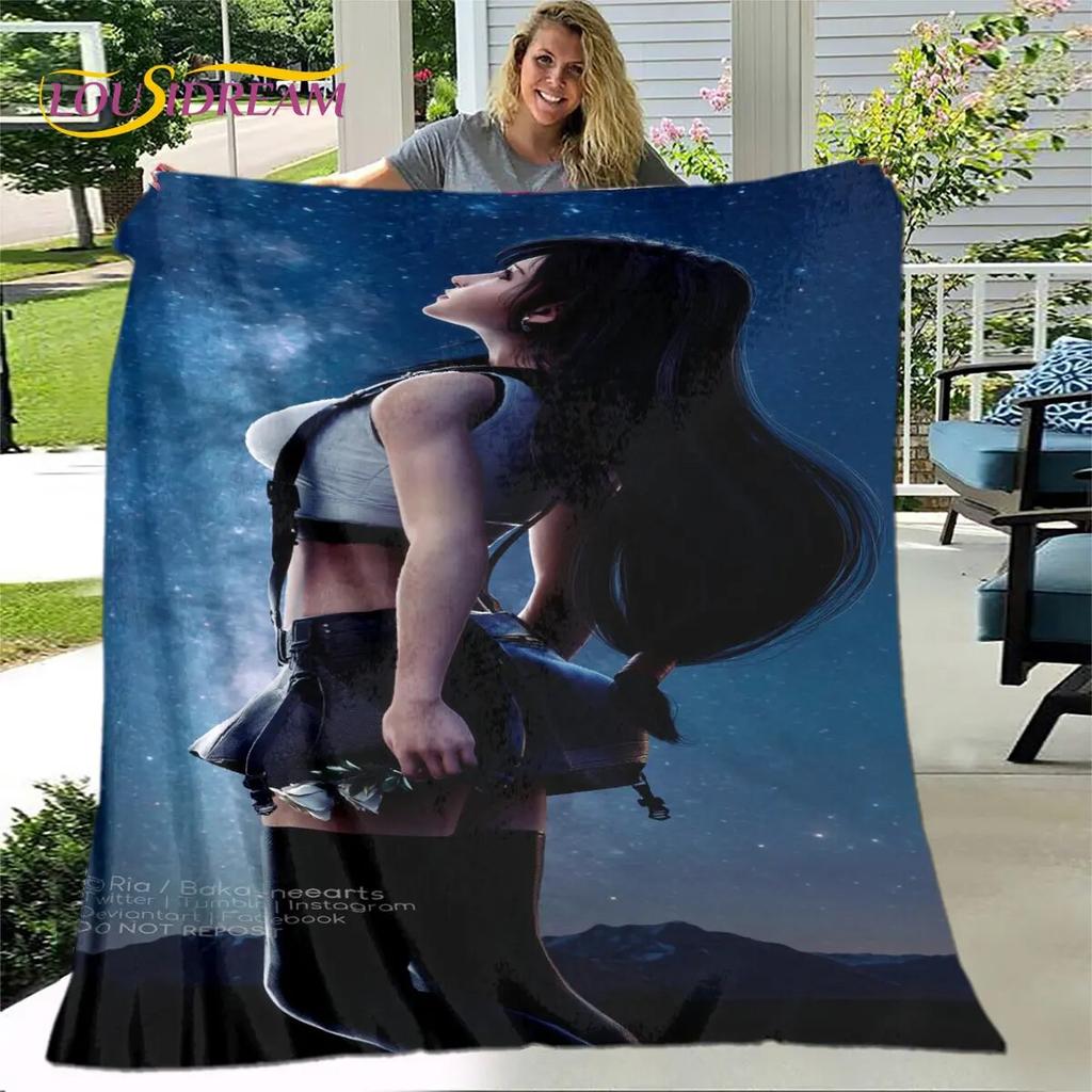 Мягкое плюшевое одеяло Final Fantasy Game Gamer, фланелевое одеяло, одеяло для гостиной, спальни, кровати, дивана, чехол для пикника, детское теплое одеяло