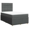 Maison Exclusive - Sommier à lattes de lit avec matelas gris foncé 120x190cm tissu