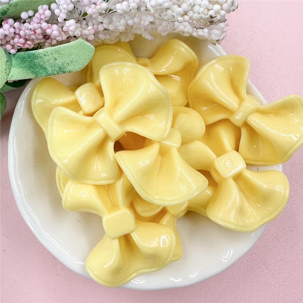 Мультяшные ожерелья, ювелирные изделия, маркировка для сережек 31,5*23,4 мм, большие бусины в форме банта, акрил, сделай сам, материалы для ручной работы, мода, 10 шт., аксессуары