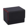 Toy God Trading Card Deck Case Card Case Trading Card Leather Card Case Holder Storage S Size (S Size/Black & Red)