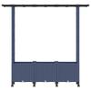 Raised Garden Bed with Trellis and Roof Gray 162.5 x 40 x 142 cm PP