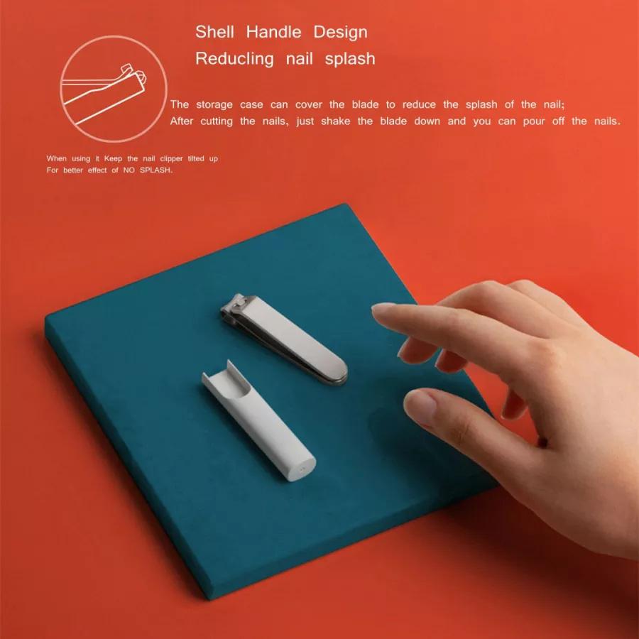 Xiaomi Машинка для стрижки ногтей Mijia, острая нержавеющая сталь, резак с защитой от брызг, очиститель ногтей, маникюра, педикюра