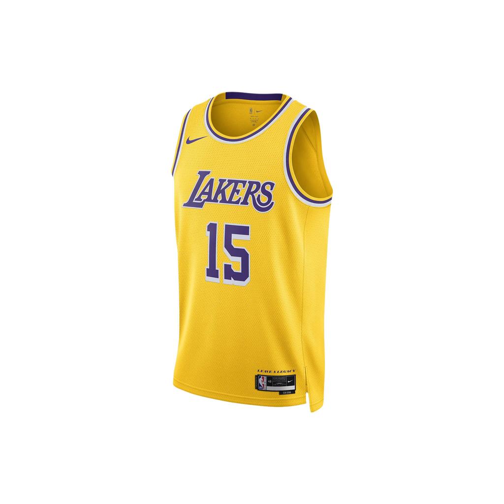 Nike Футболка без рукавов Los Angeles Lakers Icon Edition 2022/23 с цифровым принтом в виде букв, сетчатая, с круглым вырезом, мужская, желтая DN2009-735