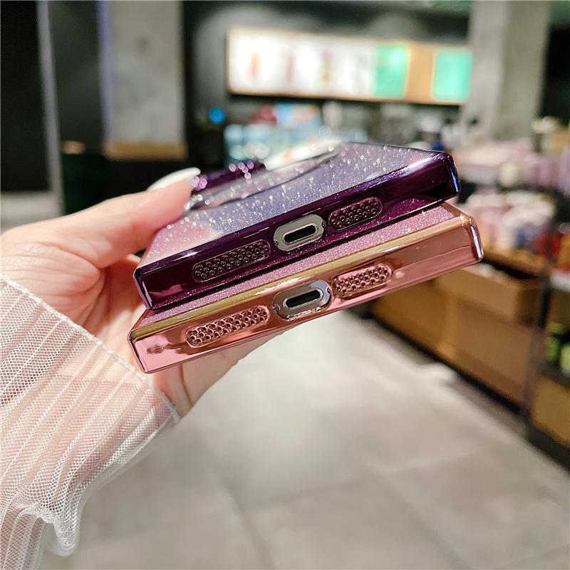 For iPhone 15 Pro Max Luxury Plating Magsafe Magnetic Frame Glitter Phone Case For iPhone 11 12 13 14 15 16Plus Protective Cover
