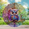 Enchanting, Charming Owl Metal Wind Spinner - Perfect Gift for Women, Mom, Grandma, Wife | 25.4cm Indoor/Outdoor Decor | Ideal Christmas Ornament