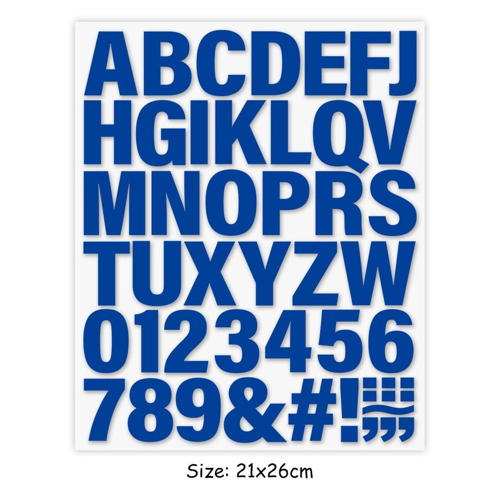 Синие буквы Нашивки на одежде от AZ Толстовки Топы Виниловые термопрессы DIY A-Level Моющиеся наклейки Подарок на заказ