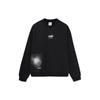 Li Ning Ink Splash Print Loose Crew Neck Sweatshirt Men Sweatshirt Black AWDR447-1
