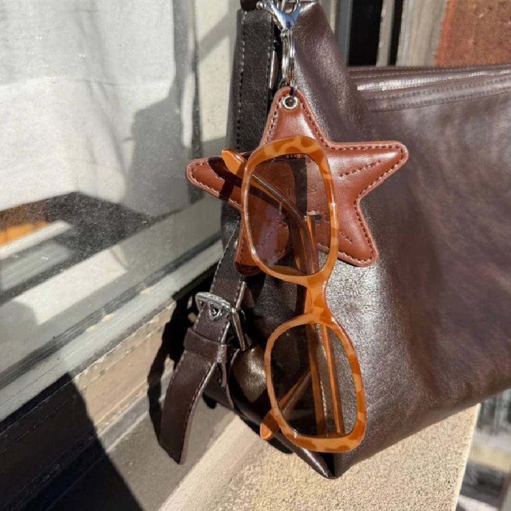 DIY Pu Leather Pendant Hanger Bag Charm Lovely Sunglasses Bag Car Accessory