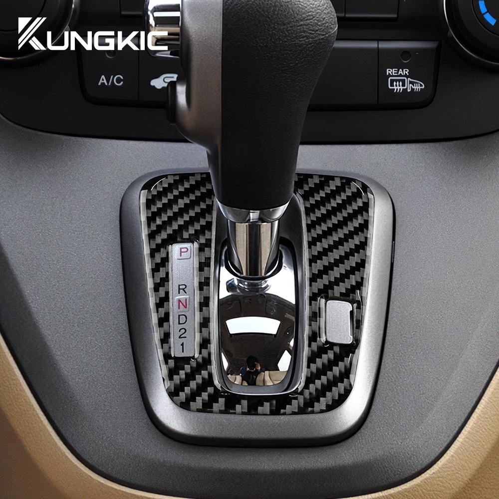 Крышка из настоящего углеродного волокна для Honda CRV CR-V 2007 2008 2009 2010 2011 Центральный блок управления переключением передач Наклейка на панель Аксессуары LHD RHD
