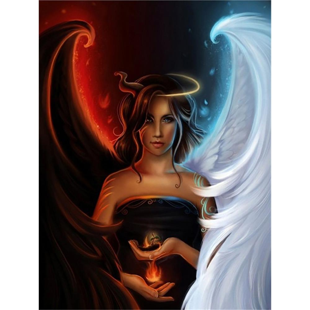 5D DIY Алмазная картина Вышивка крестиком Ангел Алмазная вышивка Портрет Мозаика Картина Rhinestone House Decor