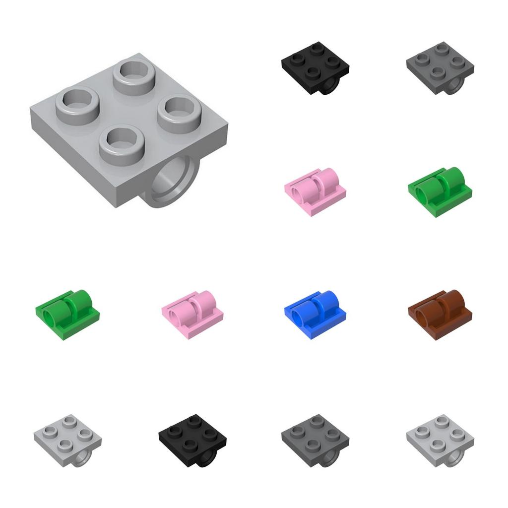 50 шт. Детали MOC 2817 Пластина модифицированная 2x2 с отверстиями для штифтов Строительные блоки Совместимые с другими собираемыми частицами
