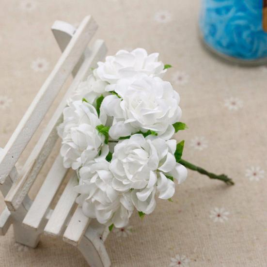 6шт искусственный шелк поддельные цветы цветочный свадебный букет вечерние украшения дома