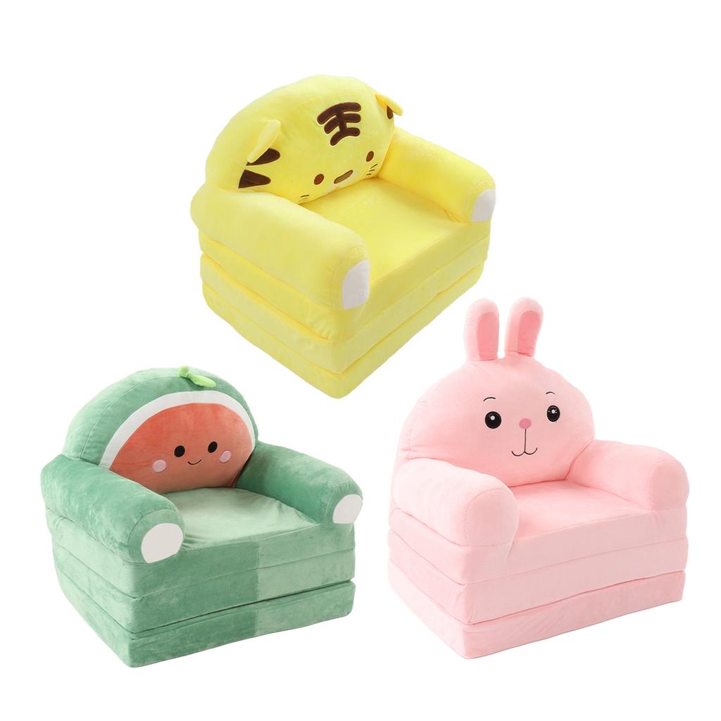 Милый мультяшный складной детский диван со спинкой, кресло 2 в 1, складной детский диван-кровать для гостиной