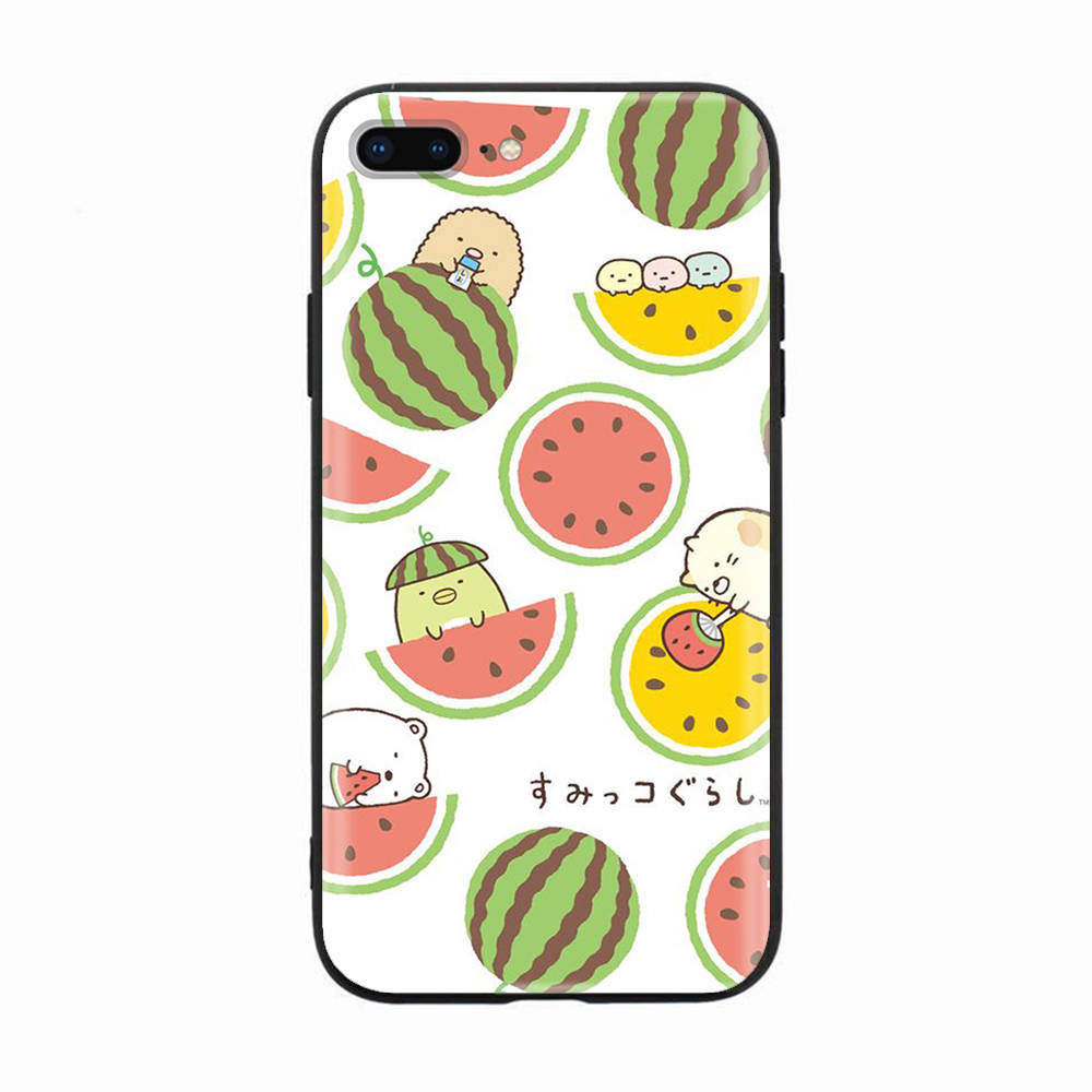 Черный чехол для Xiaomi Redmi 13C Note 9 iPhone XR 7 8 14 15 11 12 13 X XS Pro Max Samsung A25 S23 S24 FE Ultra Plus Sumikko gurashi