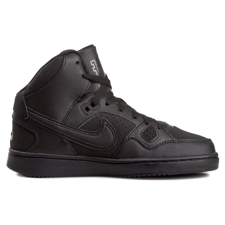 Nike Son Of Force Mid Синтетическая кожа Амортизация, Износостойкие Высокие Детские Баскетбольные Кроссовки Черные 615158-021