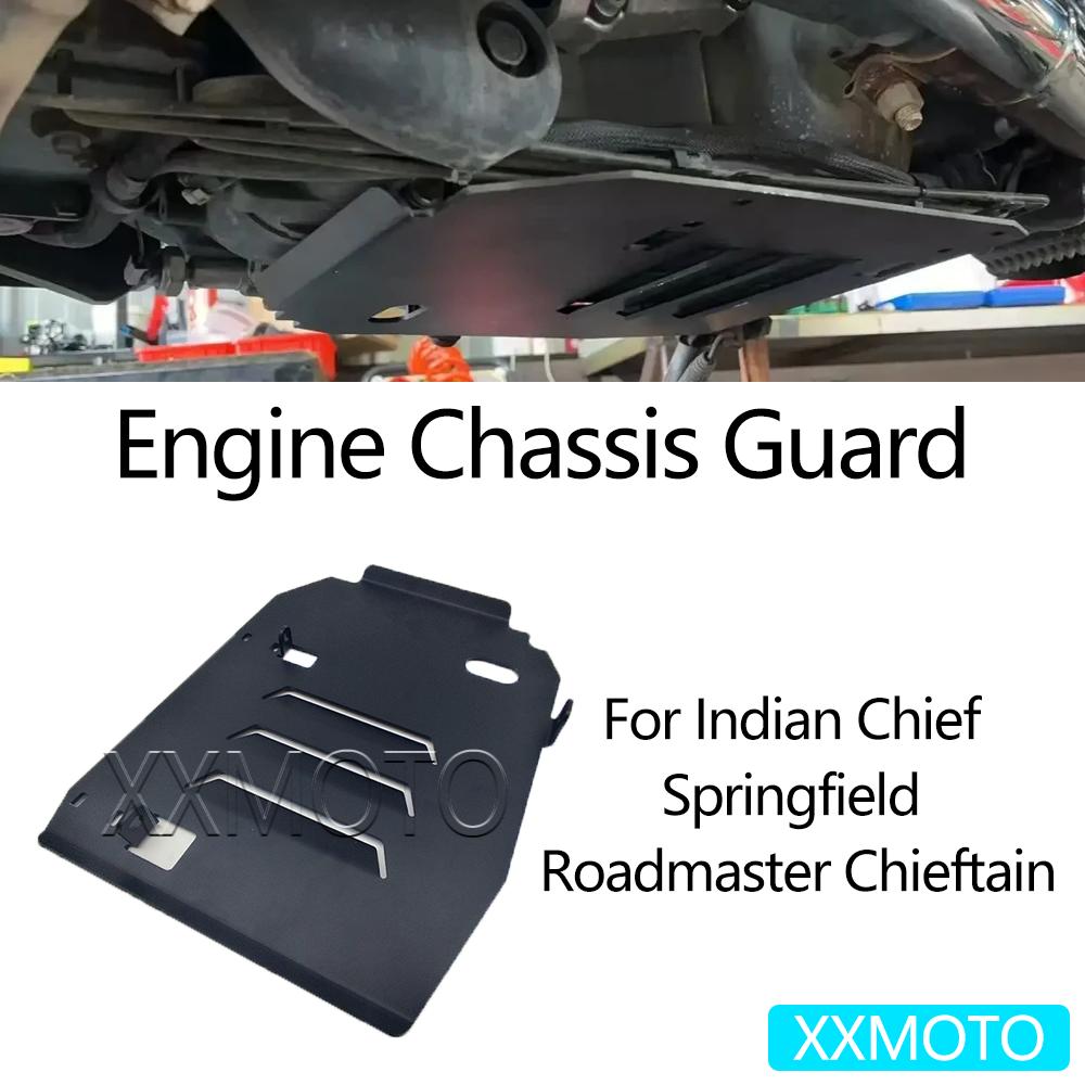 For Indian Chief Springfield Dark Horse 2016-2024 Motorcycle Skid Plate Engine Chassis Guard Cover Base Mud Guard Fender Cover