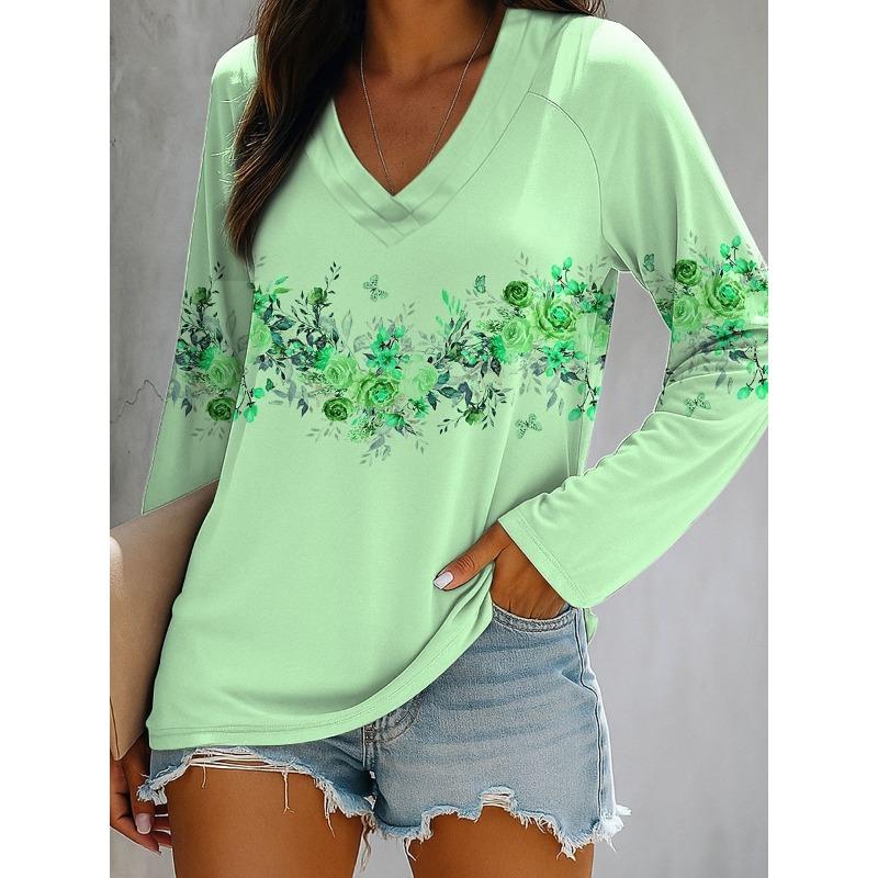 Женская футболка с 3D-принтом бабочки, модный топ с длинным рукавом и круглым вырезом, обычного кроя, для праздничных выходных, для весны и осени