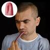 Realistic Fake Tongue Prop for Magic Shows Halloween Scary Funny Tongue Reusable Trick Tool for Adults Kids Mentalism Magic Street Performances