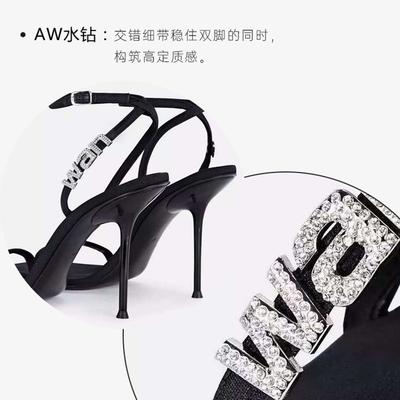 2025 женские новые туфли на высоком каблуке дизайн ниша темперамент светская львица французский сексуальный черный слово с сандалиями женские летние