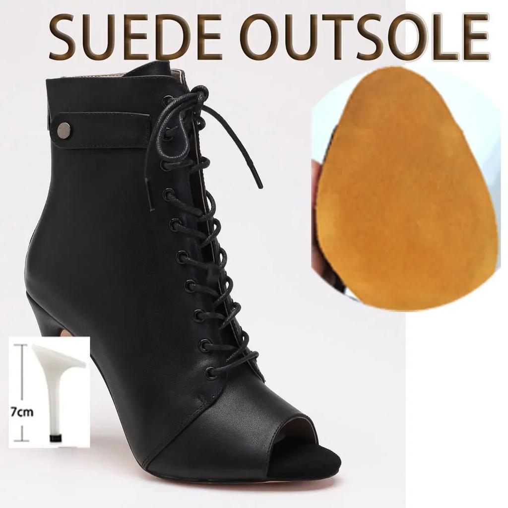 Мода натуральная кожа 2024 новые сексуальные женские тонкие высокие каблуки трендовые туфли на шпильках джазовые танцевальные женские туфли для дома настраиваемые уличные большие размеры