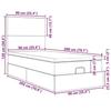VidaXL Cadre de lit ottoman et matelas gris clair 90x200 cm tissu, cadre de lit, cadre de lit rembourré, cadre de lit 3313043