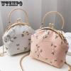 Lace Gold Bag Female Retro Chinese Style with Cheongsam Bag Handbag Small Fresh Shell Bag