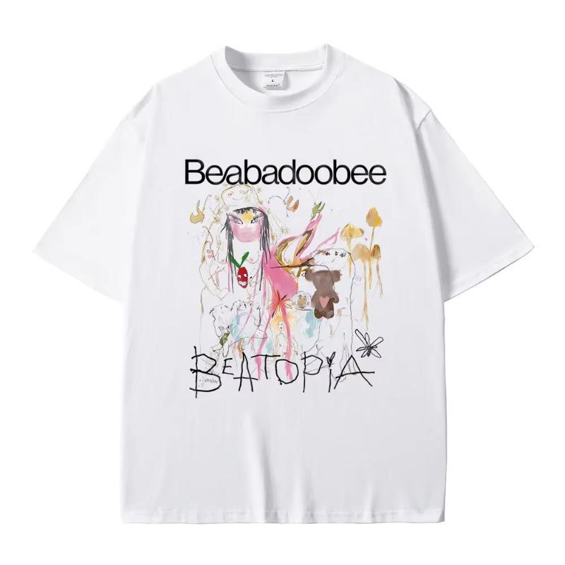 Футболка с графическим принтом певицы Beabadoobee, унисекс, женская мода, хлопковая, оверсайз, унисекс, повседневная, стиль Y2K, футболки с коротким рукавом
