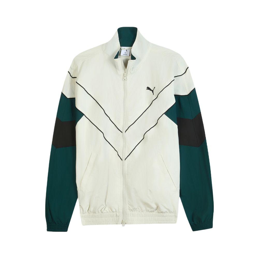 Puma Retro Colorblock Oversized Brand Logo Stand Collar Comfortable Zipper Long Sleeve Jacket Unisex Jackets 634278-05