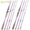Sougayilang Fishing Rod 4 Section Carbon Fiber Fishing Rod Spinning/Casting Travel Rod Fishing Tackle