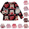 Women's Fashion  Long Sleeve Warm Knit Print Coat Top