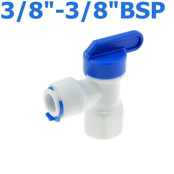 RO Elbow 1/4 3/8 OD Hose 1/4"BSP Female Thread Quick Connect Pressure Tank Plastic Ball Valve RO Water Reveser Osmosis Fitting