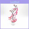 Faux Plum Blossom Miniature Bonsai Pot For Indoor Photography And Home Decoration