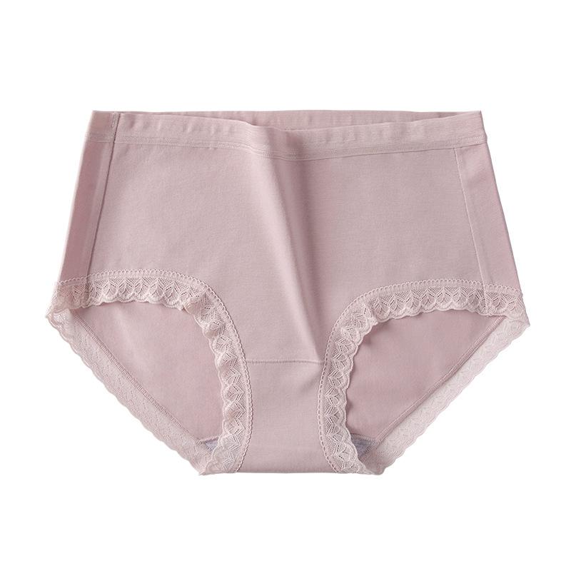 Женские новые простые и удобные хлопковые антибактериальные трусы-слипы на средней посадке для весны и осени