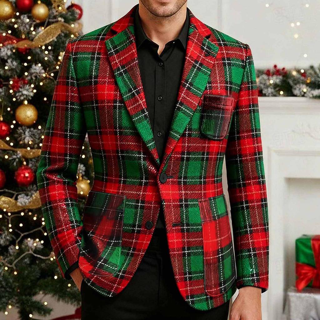 Men's Printing Corduroy Warm Pocket Suit Jacket Cardigan Men's Casual Suit