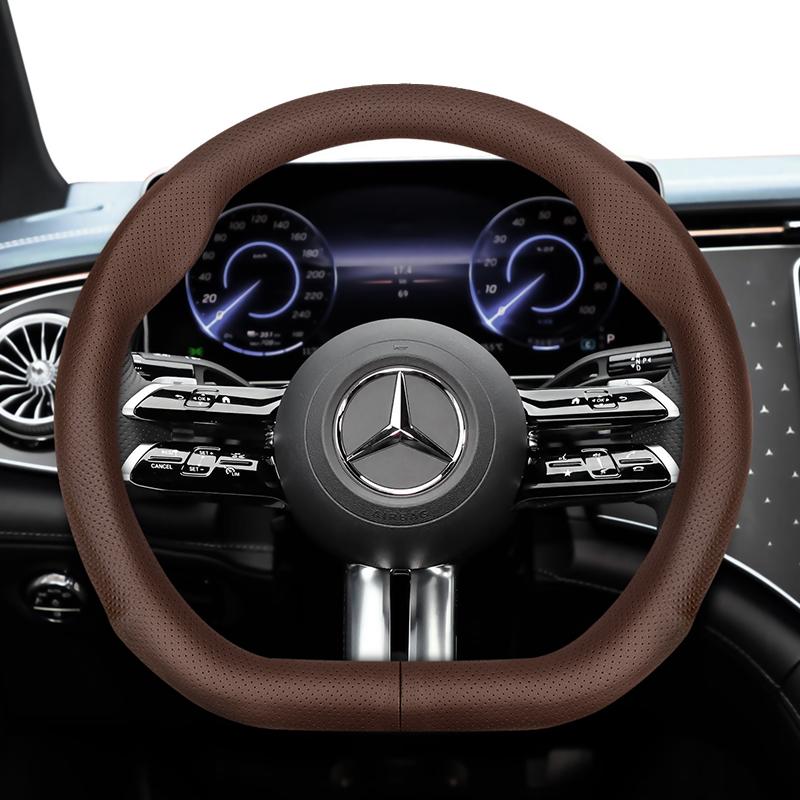 CQR1 For Mercedes-Benz D-Shaped Steering Wheel Cover Ultra - Thin Micro Fiber Leather W206 W177 W213 X253 W463 C118 W176 W247 W205